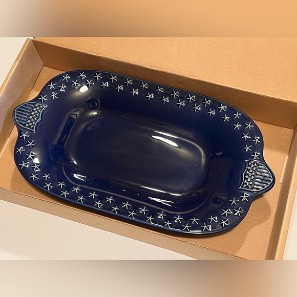 NWT LONGABERGER PROUDLY AMERICAN BLUE PLATTER.